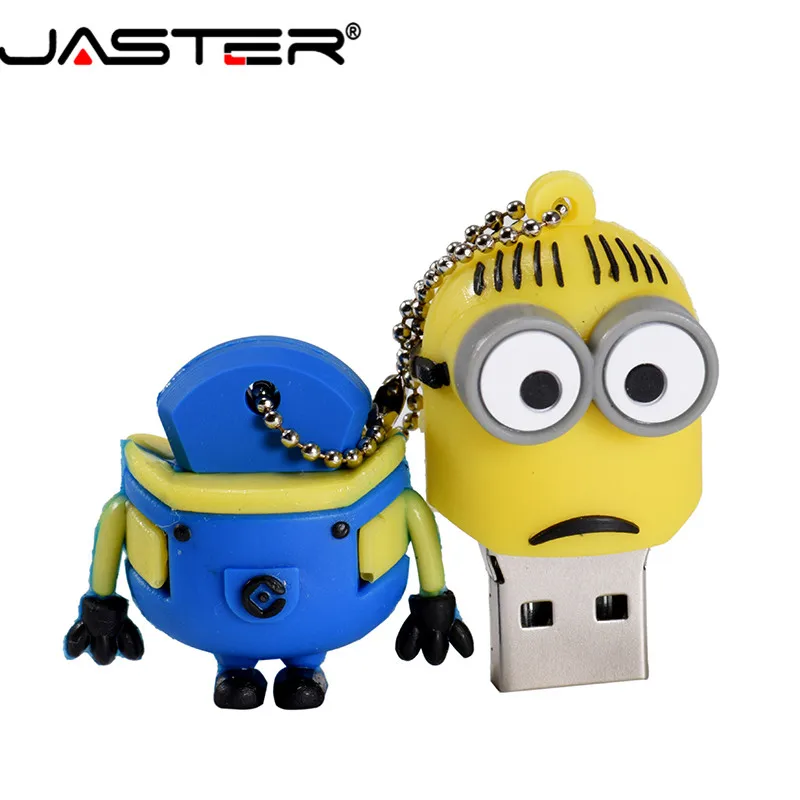 JASTER Funny Minions Memory Stick 8GB 4GB 16GB Милый мультяшный флеш-накопитель 32GB 64GB Usb флеш-накопитель Флешка USB 2,0