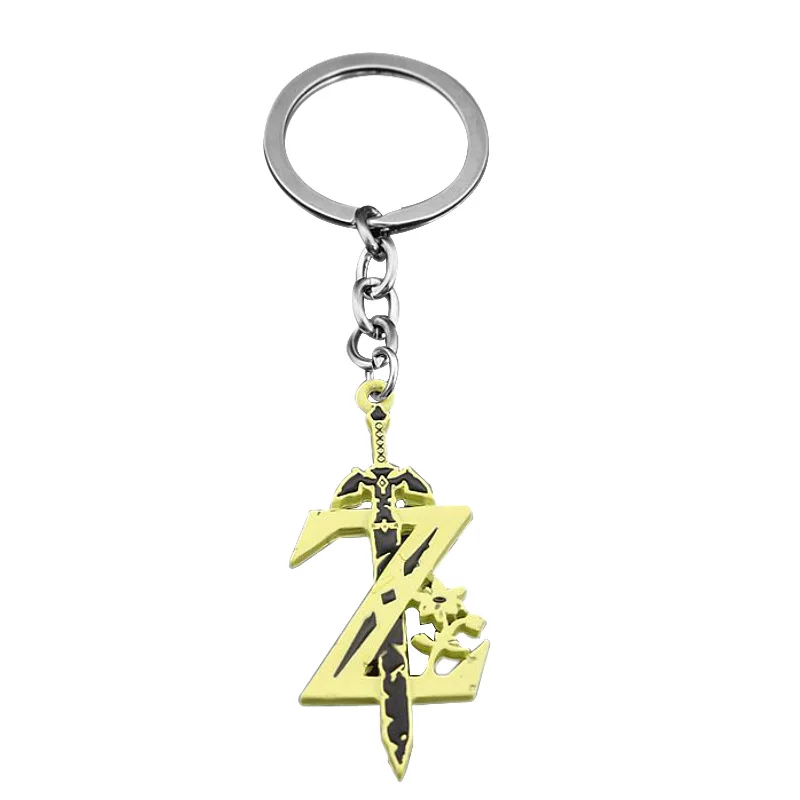K334 RJ, новая легенда, логотип Zelda, ожерелье, подвески, меч Z, треугольник, дыхание дикой совы, Triforce Shield, автомобильный брелок, мужские ювелирные изделия - Окраска металла: K334
