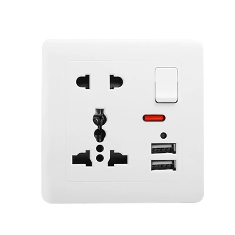 Универсальная Розетка KEKA настенная розетка с двумя USB портами 5 В 2 1
