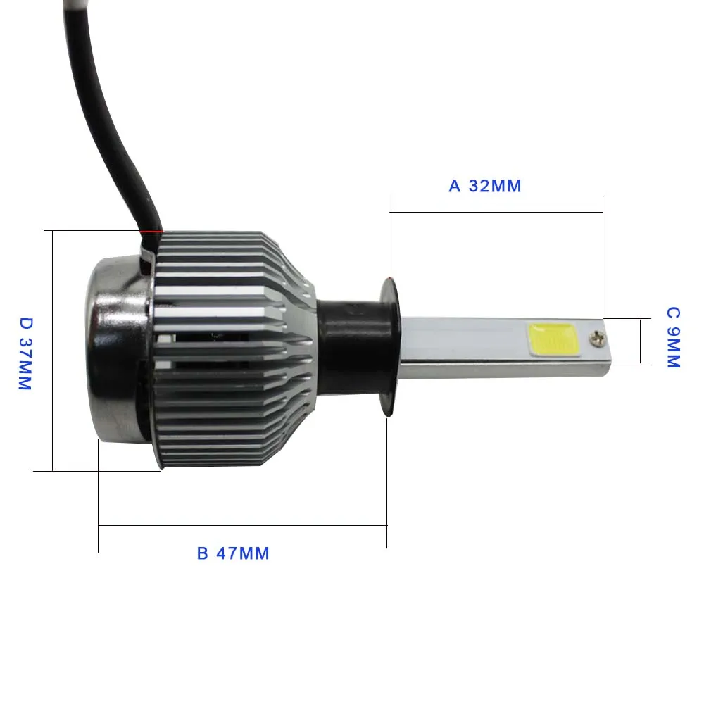 Сверхъяркие светодиодсветодиодный фары для автомобиля LED-лампы 6000K без балласта