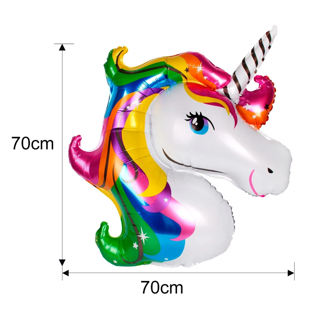 QIFU 18 шт. воздушные шары из фольги с радугой и единорогом буквы Гелиевый шар