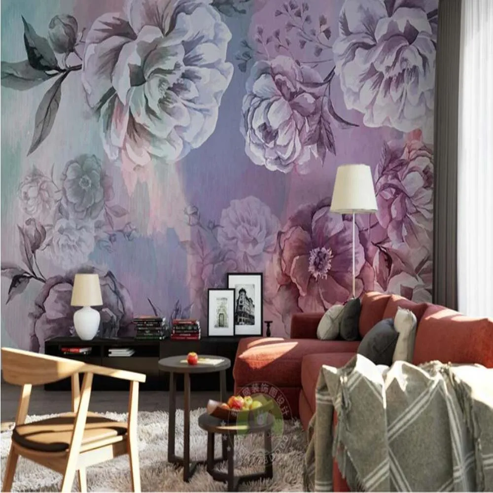 Настенная 3D Роспись в скандинавском стиле с цветами настенная бумага