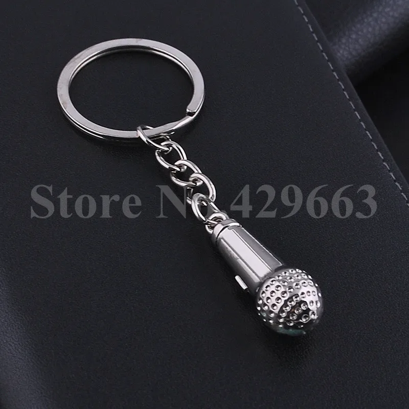 1 шт. креативный лучший подарок металлический брелок кулон микрофон