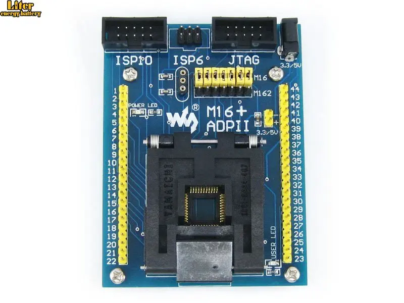 Адаптер программирования M16 + ADPII ATmega16 ATmega32 TQFP44 AVR тестовая розетка | Компьютеры и