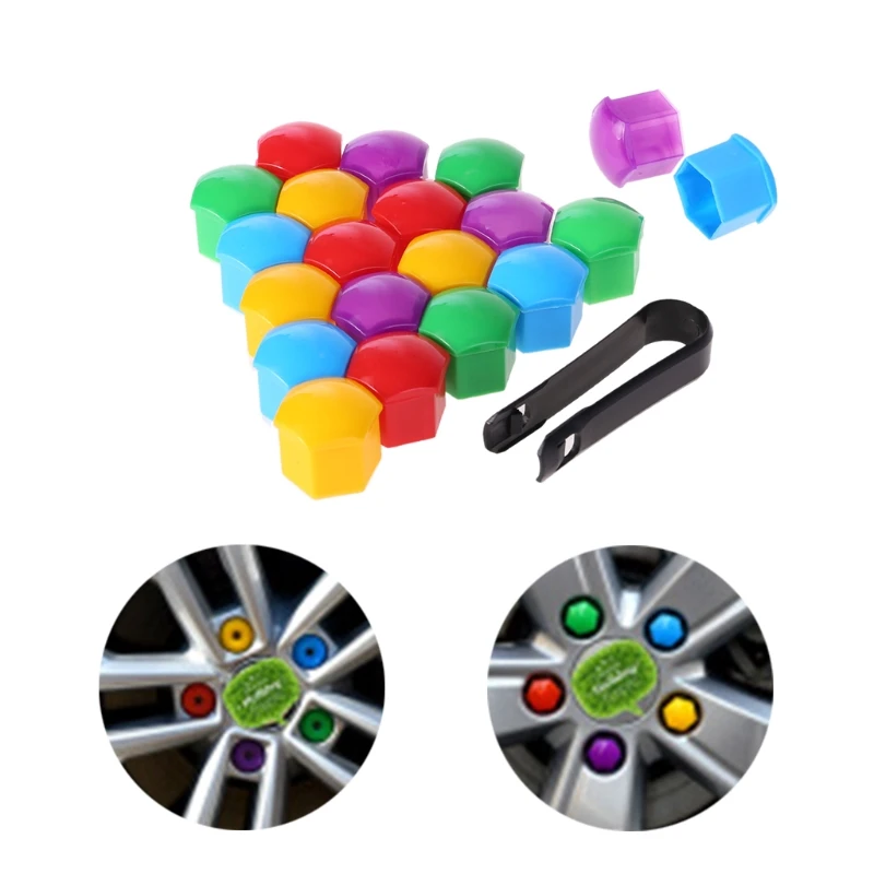 20 шт 21 мм авто ступица автомобиля винтовые крышки колесные гайка с болтом крышка