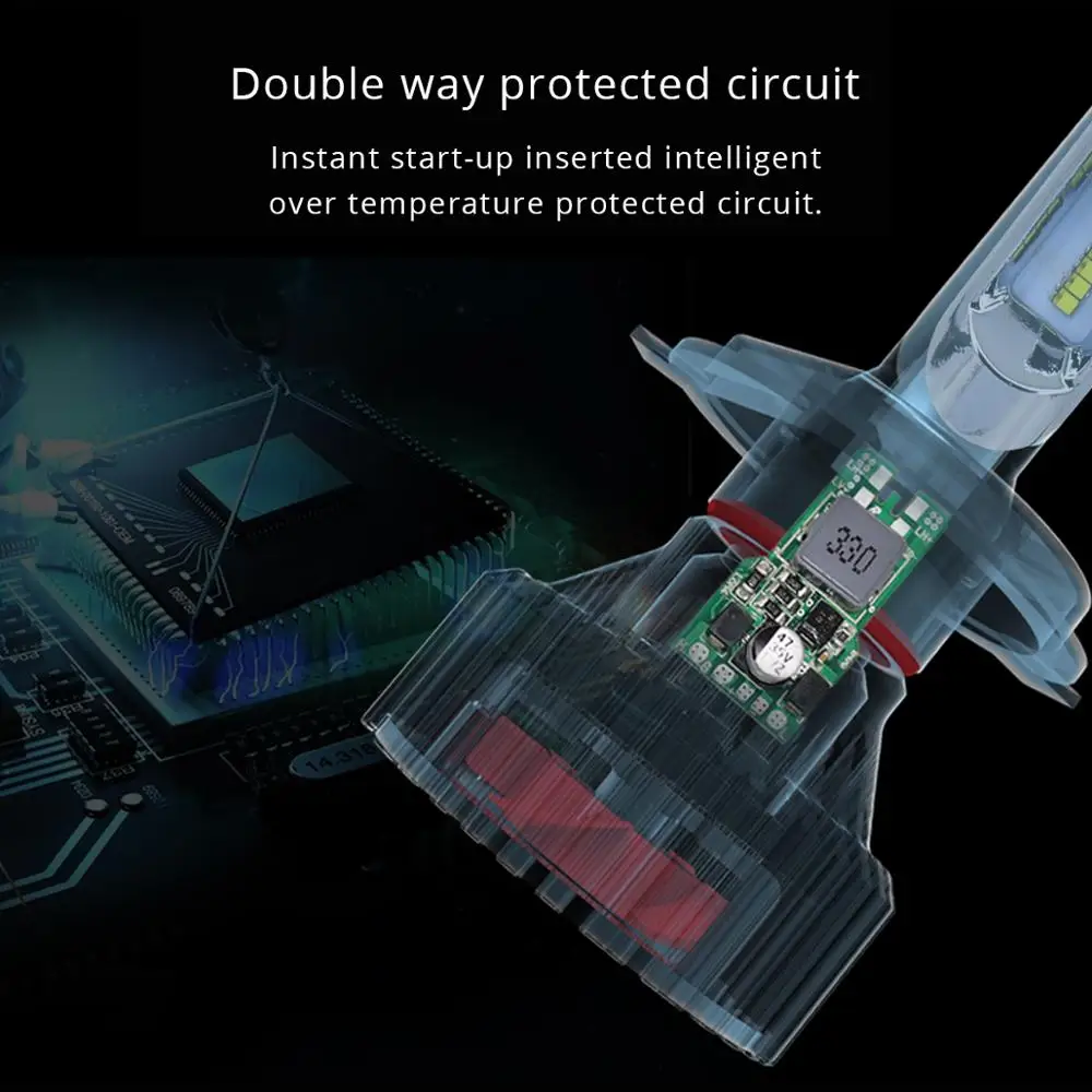 Fortek Автомобильный светодиодный фары для 6500 к все в одном Conversion Kit завод очень