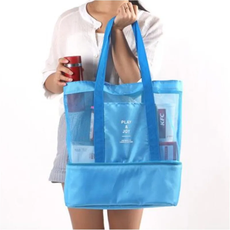 Двойной Слои Пикник Упаковка путешествия ребенка мама Еда сумка изолированные