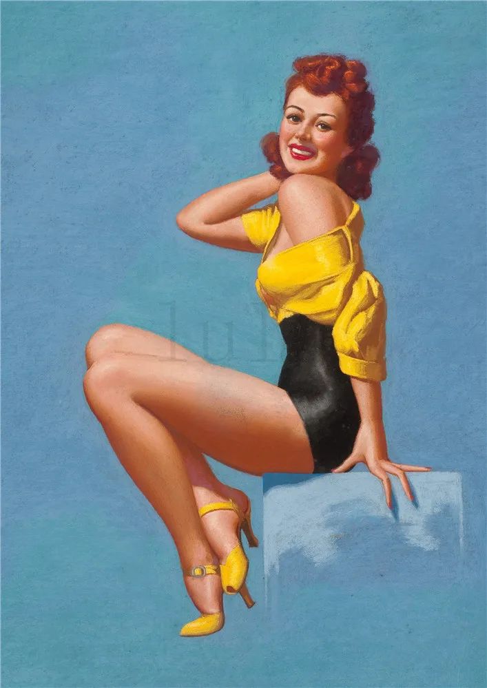 Светло-серый Американская красота Pinup плакаты яркий цвет хорошее качество украшения дома - Цвет: Светло-серый
