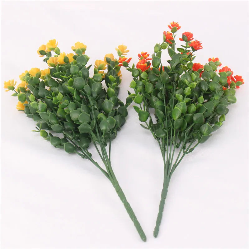 21 головок лотоса пластиковый цветок с листьями эвкалипта Искусственный цветок розы букет для домашний декор с рисунком растений настенный садовый декор