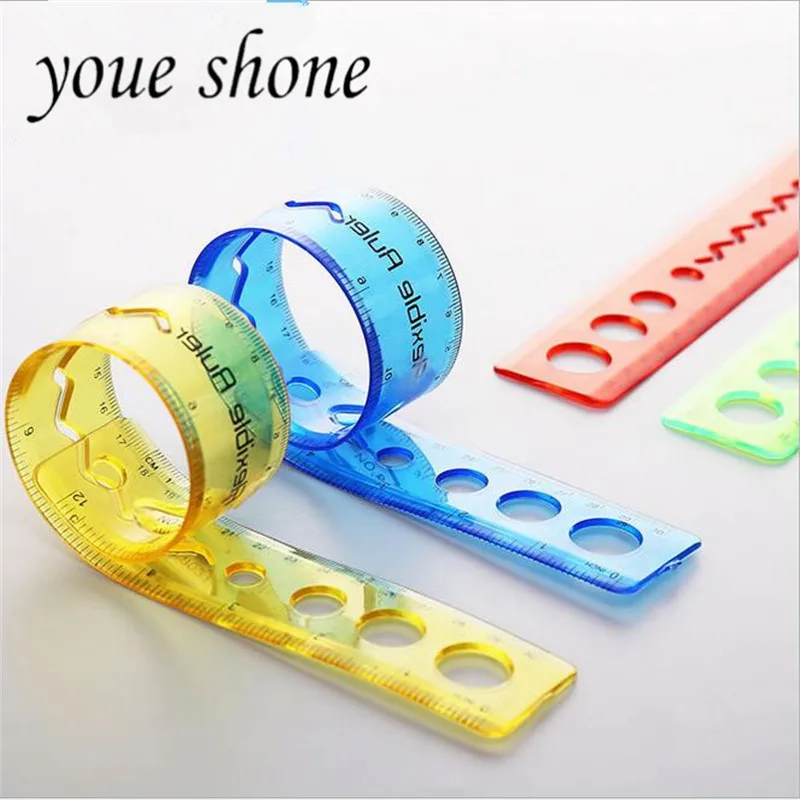 

Youe Shone 1pcs 30cm Bendable Ruler Children Pupils Cute Plastic Tape Stationery For School Office Suppiles