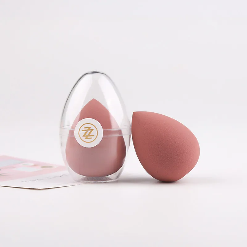 brown egg2 Бренд Zoreya, 1 шт., губка для основы, мягкая, форма капли воды, косметическая пуховка для леди, макияж, высокое качество, инструмент для макияжа лица - Цвет: brown egg2