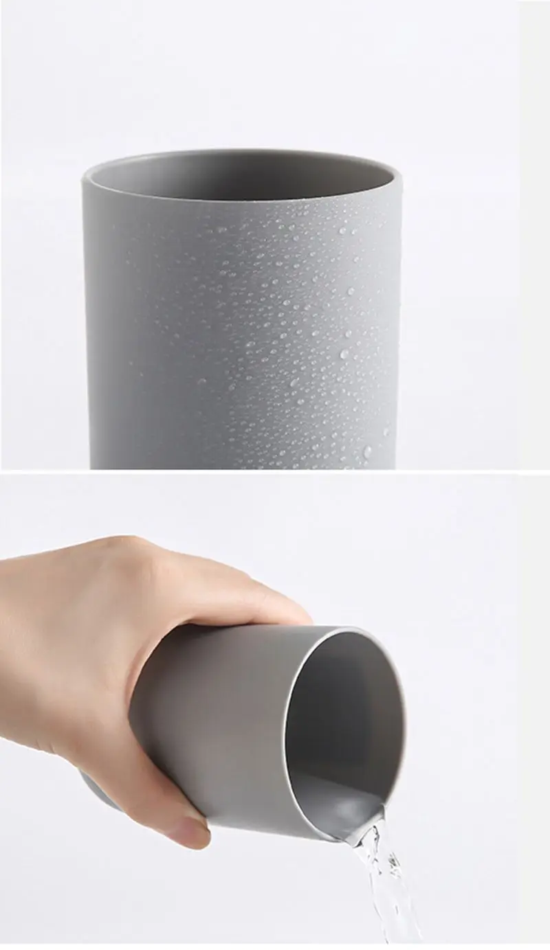 Nordic стиль путешествия круговой простой чашки ванная комната Tumblers зубная щётка чашки бесшовные Sticky Зубная паста держатель настенный набор