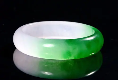 

Koraba Fine Jewelry Chinese Natural Beautiful Emerald Green Nephrite Jade Bangle Bracelet Free Shipping