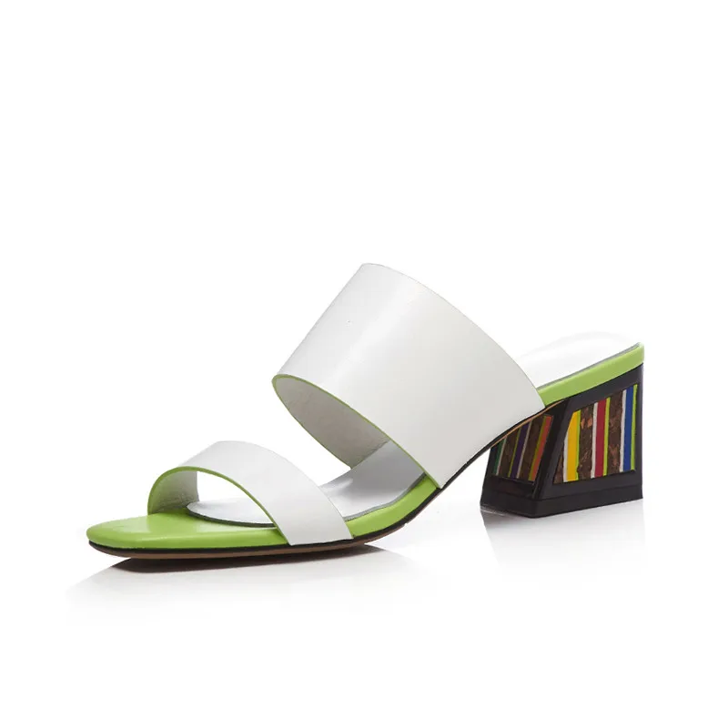 Босоножки MEMUNIA женские из натуральной кожи сандалии на высоком каблуке Модные