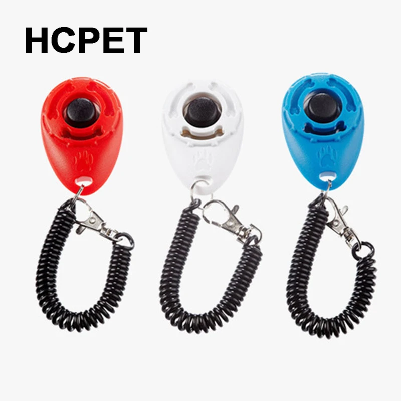 Hcpet 2018 New Pet Trainer собака Кинологический Clicker Регулируемая брелок звук и ремешок