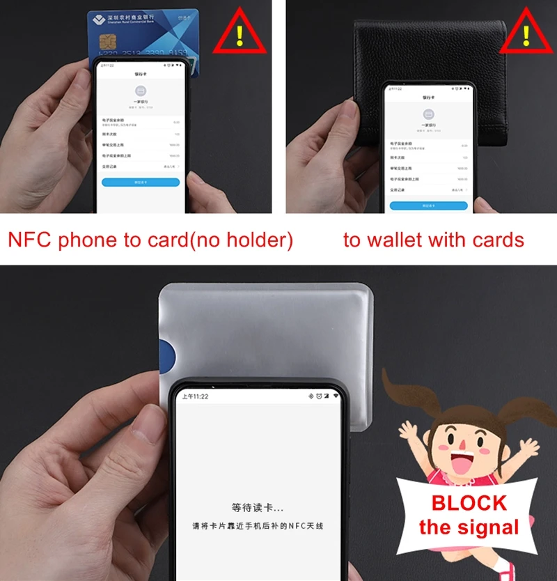 Анти Rfid держатель для карт NFC Блокировка ридер замок Id банк держатель для карт Защита металлический чехол для кредитных карт Алюминий