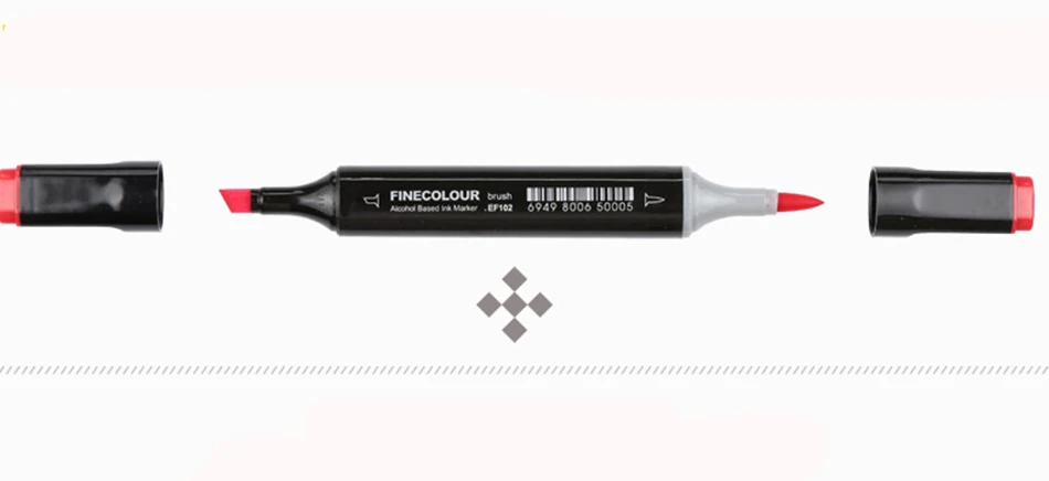 Finecolorour профессиональная манга художественные Маркеры Ручка художника двойная головка перманентные Маркеры эскиз набор мягкая кисть маркер ручка