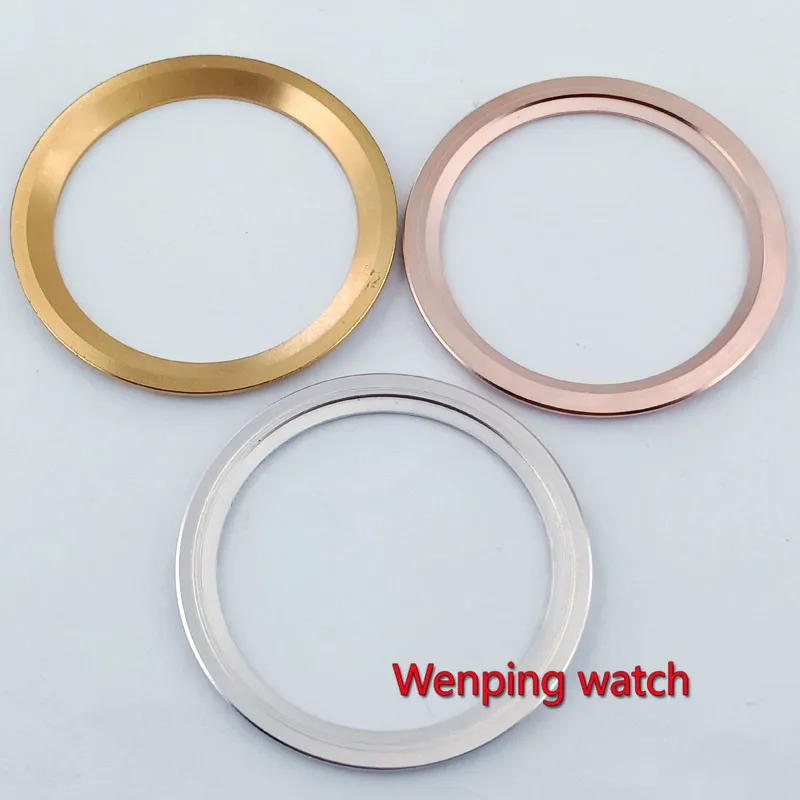 Часы Ободок Новый 38 мм нержавеющая сталь серебро золото вставка для часов aftermarket