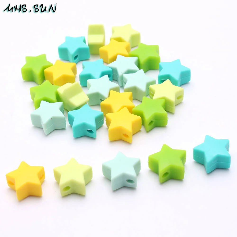 20 шт. детские силиконовые бусины в форме звезды|Бусины| |