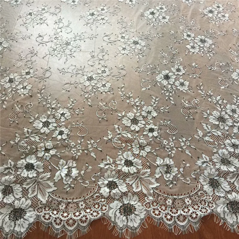 Новые французские ресницы кружевной ткани Diy изысканные кружева вышивка одежды свадебное платье аксессуары RS1645