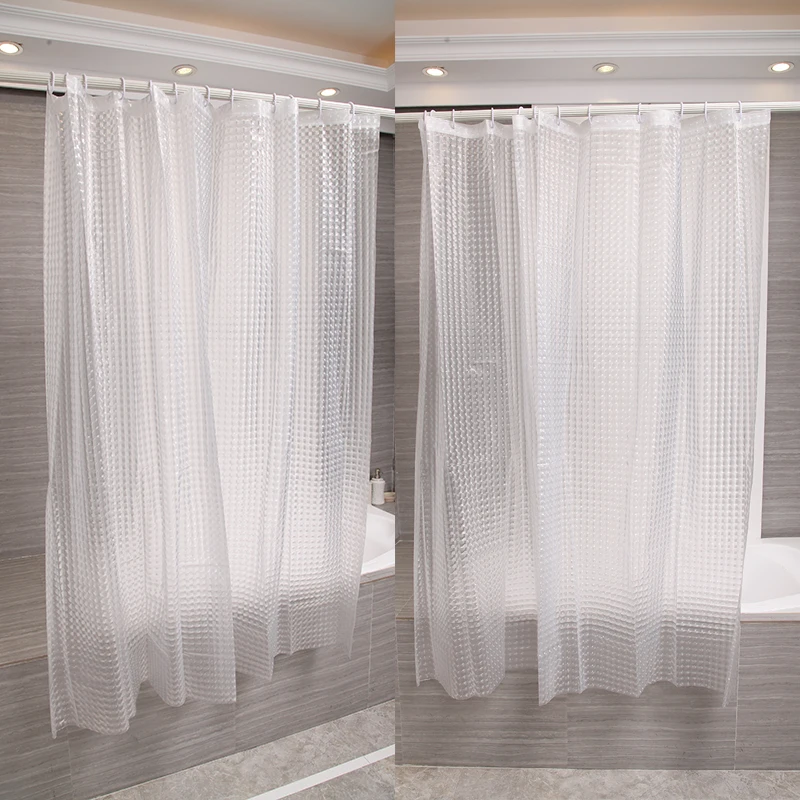 2 шт. занавески для душа экраны ванной 100% EVA s белый полиэстер водонепроницаемый