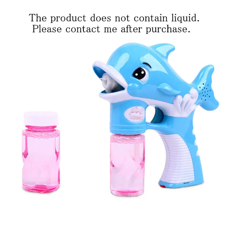 Новинка Воздушный пистолет для пузырей музыкальная лампа в виде дельфина