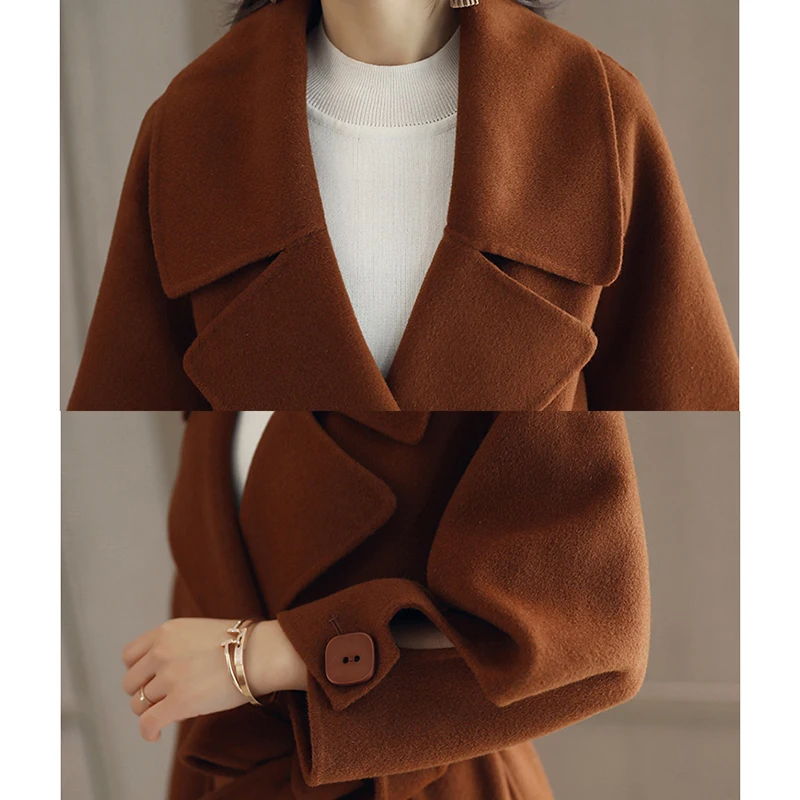 Женское шерстяное пальто 2018 зимние женские куртки элегантное женское с поясом