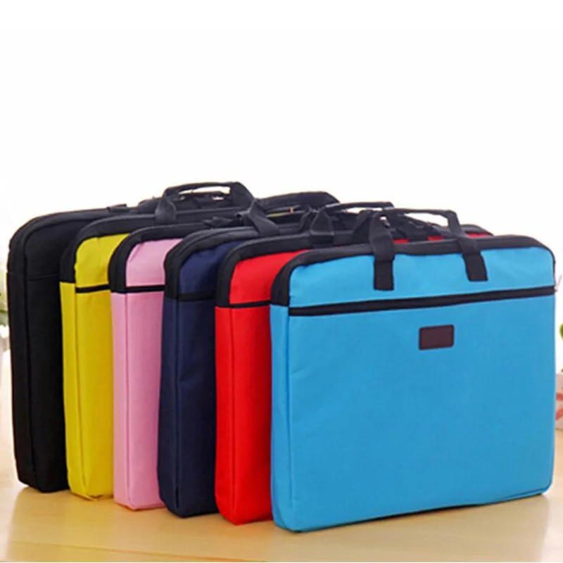 Новый холщовый портативный портфель на молнии офисный для документов