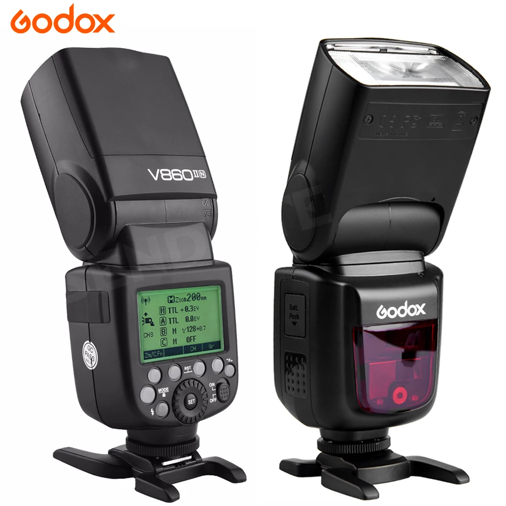 Paypal Accpect Godox V860II S/N/C/O/F Вспышка Speedlite 2 4G с батареей Flash + XIT триггер для Canon Nikon Sony Fuji