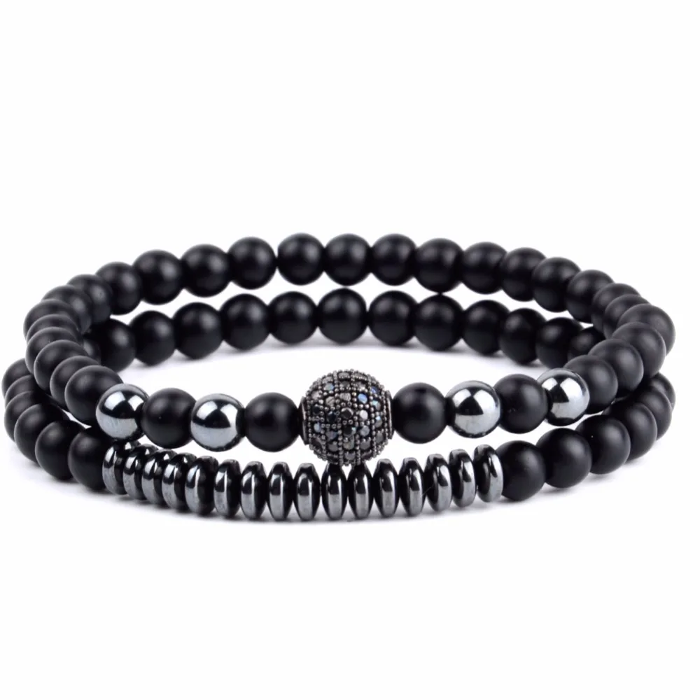 Браслет с матовым натуральным камнем для мужчин и женщин Ювелирное Украшение на