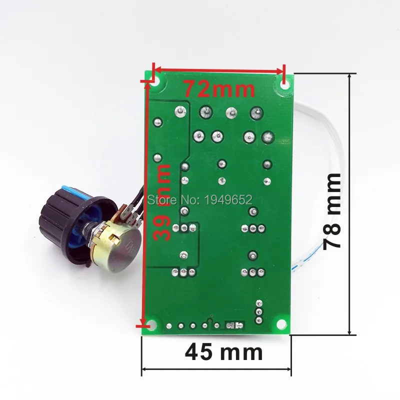 SCM 0-5V PWM DC щеточный регулятор скорости двигателя регулятор скорости 20A 0%- 10-55V