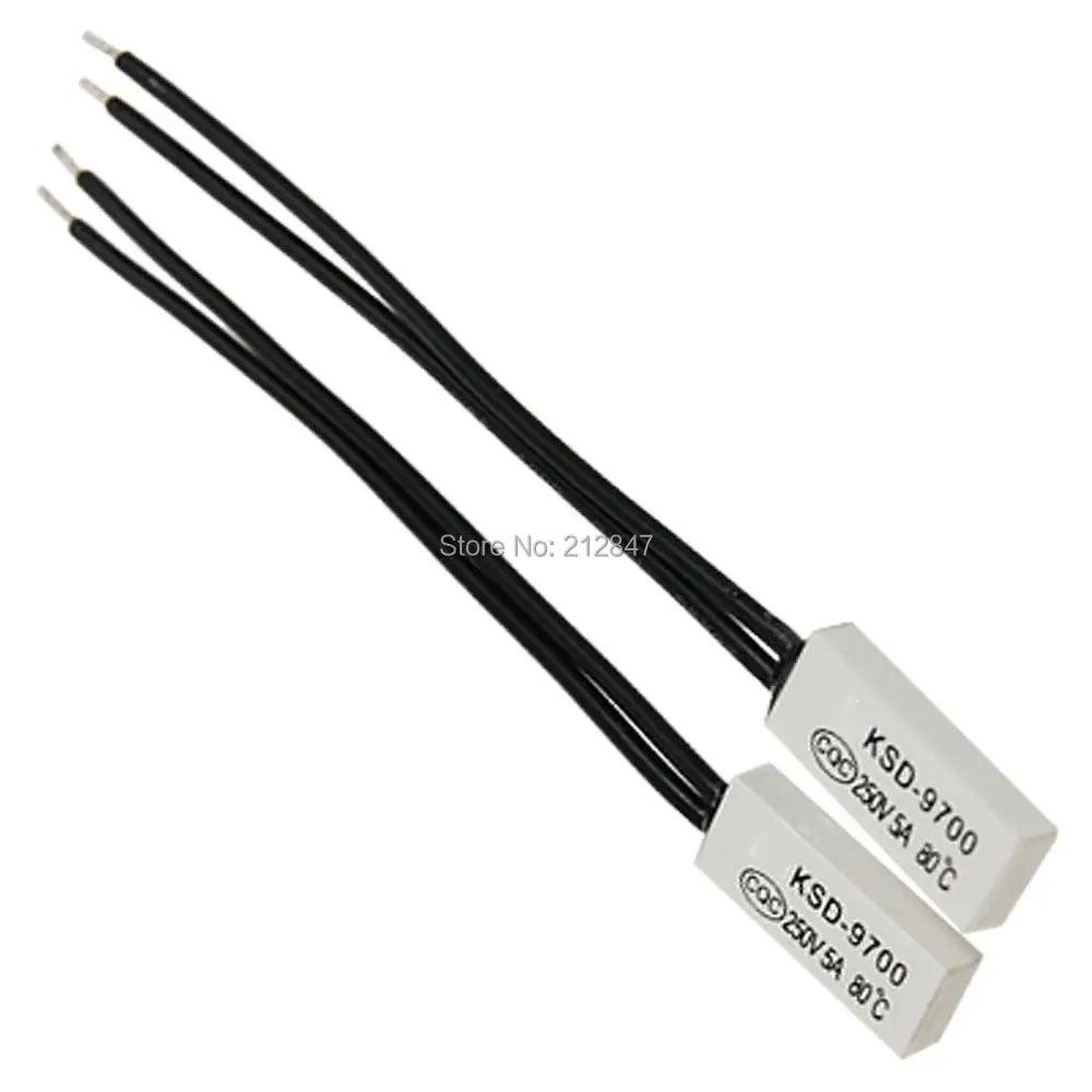 Биметаллический Термостат KSD9700 N.C температурные переключатели 80C 176F 250V 5A 2 шт.|switch