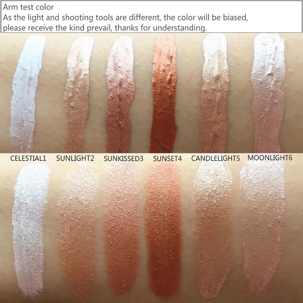 

AIGOMC Liquid Highlighter Make Up Highlighter Cream Concealer Shimmer Face Glow Ultra-concentrated illuminating bronzing drops