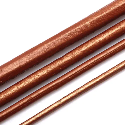 Pearl red copper 022 OlingArt 1,5/2,0/3,0/4,0 мм 2 M из натуральной кожи с круглым носом, популярный шнур/провода DIY шнуры женские прелестные серьги браслет ожерелье ювелирных изделий - Цвет: Pearl red copper 022