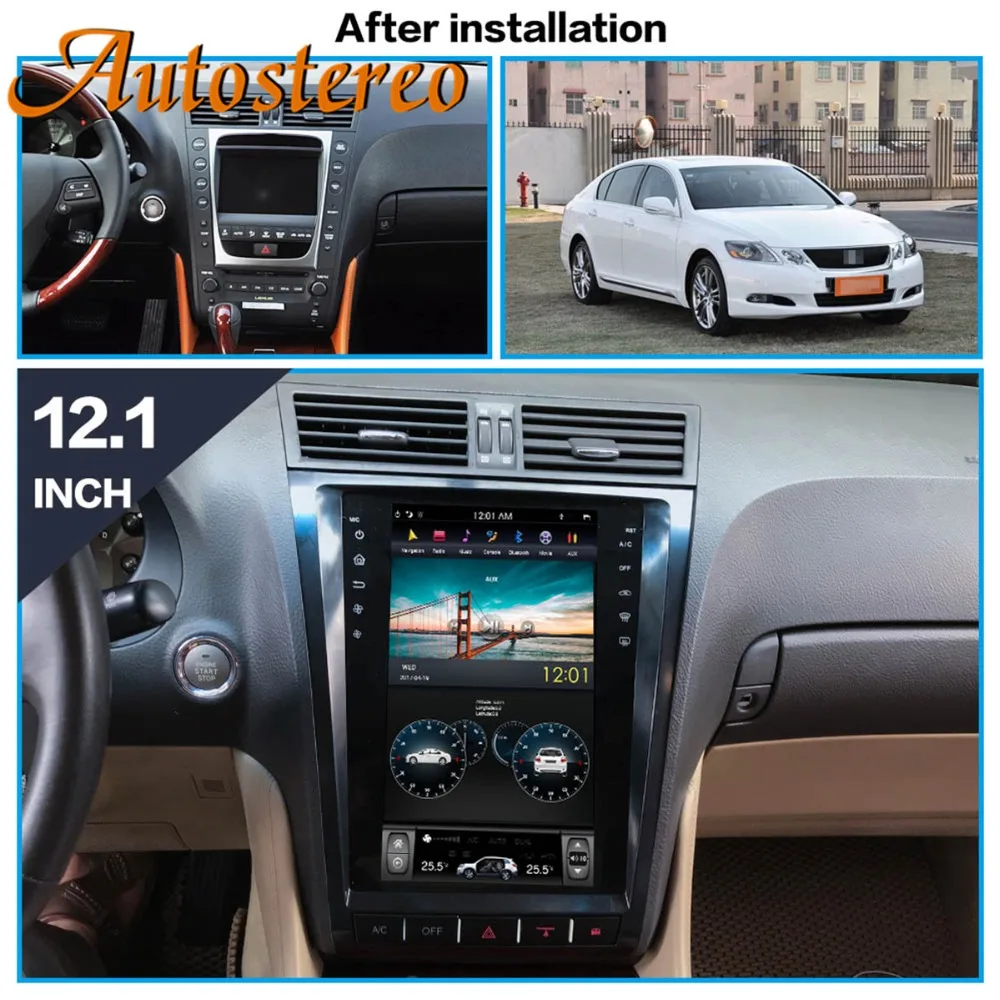 Tesla стиль Android 9,0 автомобильный gps-навигатор без dvd-плеера для Lexus GS GS300 GS460 GS450 GS350 магнитофон головное устройство