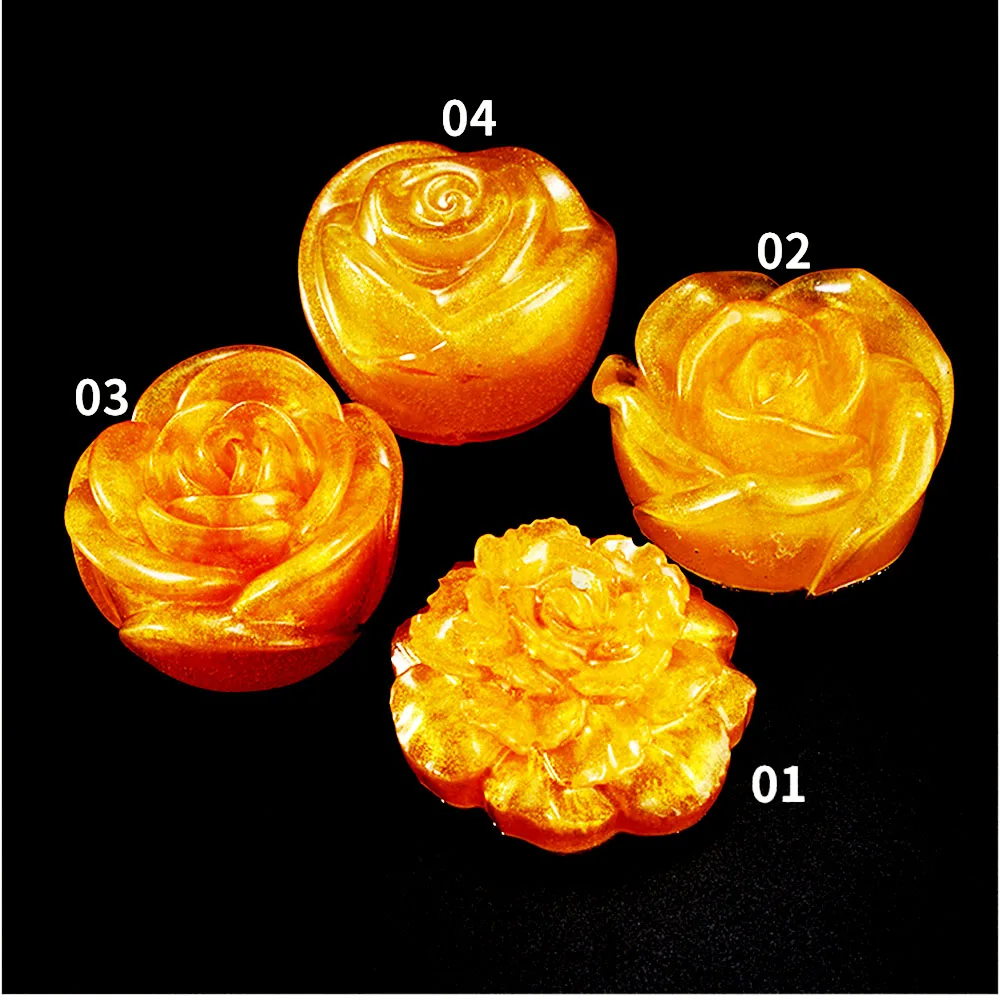 4 стиля 3D мультистильная искусственная Роза силиконовая форма из смолы сделай