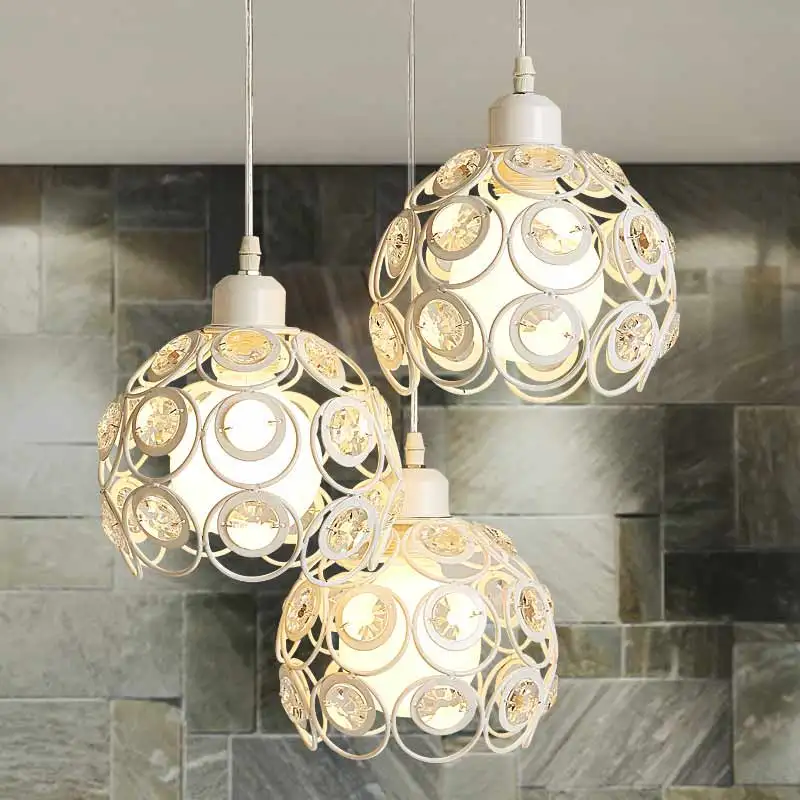 Кристаллическая лампа E27 современные подвесные светильники столовая кухня