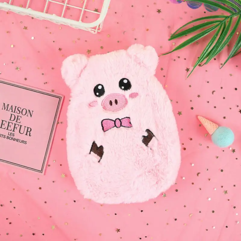 1 шт. съемный милый мультяшный поросенок кролик бутылки горячей воды вышитые