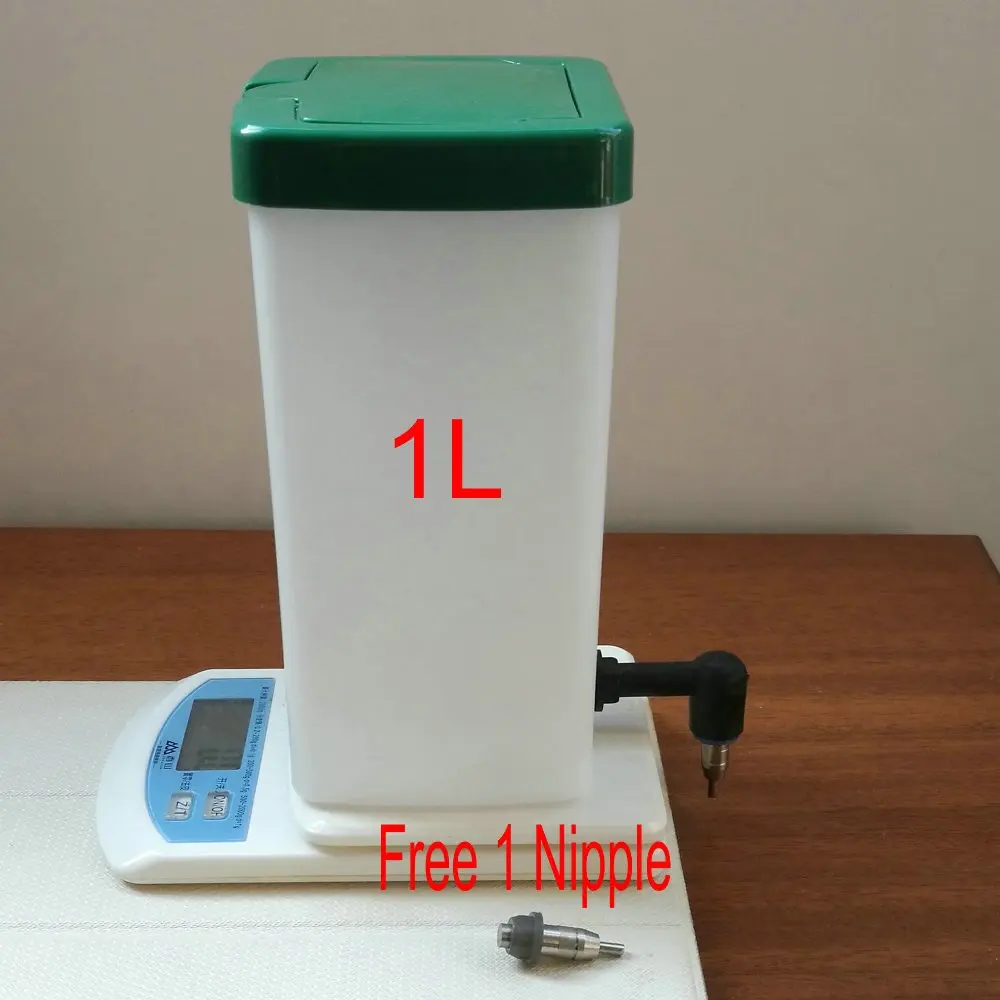 1 х л ведро и 2 Соска для птицы поилка цыплят птиц кроликов мышей|nipple drinker chickens|poultry