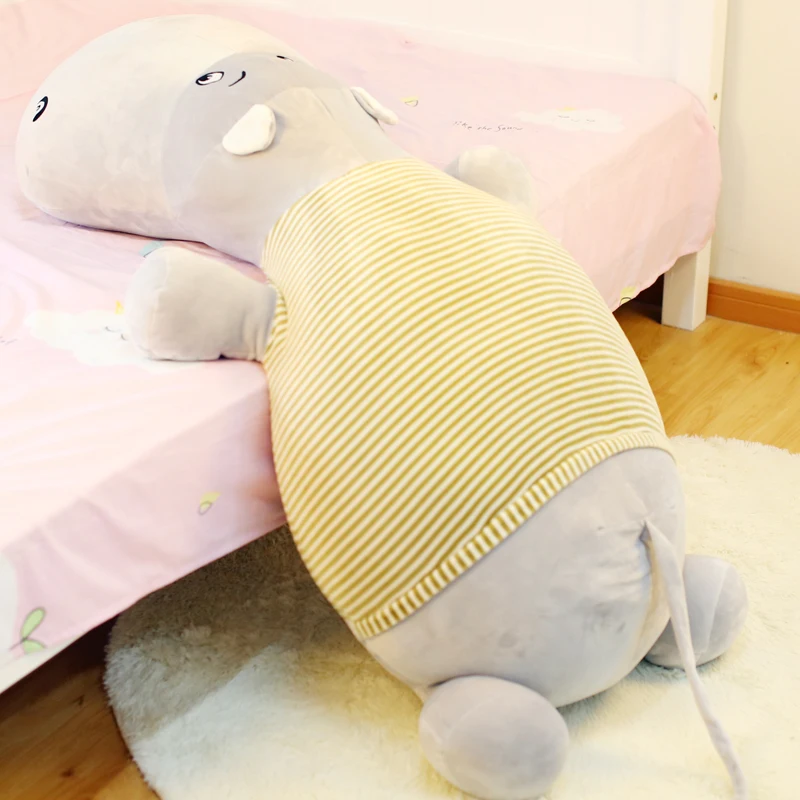 Гигантский милый плюшевый Бегемот кукла большой с мультяшным рисунком жирного