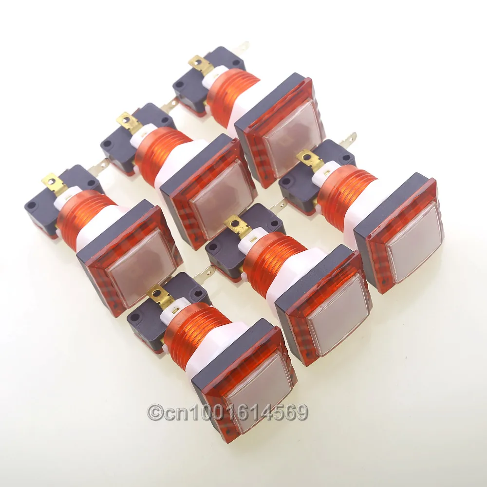 Reyann 6 шт./лот 34 мм Светодиодная подсветка угловая квадратная аркадная игра сделай