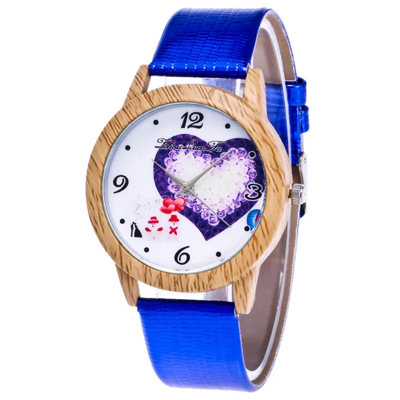 FUNIQUE милые наручные часы в форме сердца для влюбленных пар Женские с кожаным