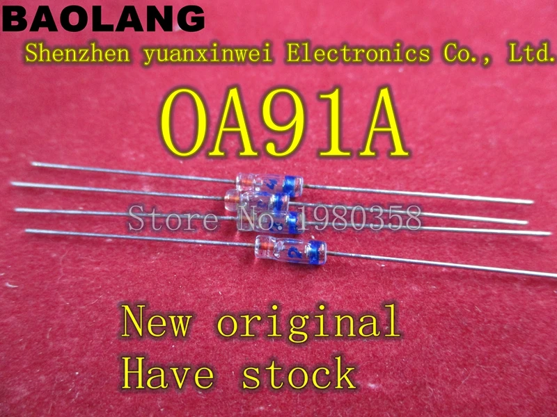 (10 шт./лот) OA91A германиевый диод точечный контактный тип OA91 0A91.|contact point|diode germaniumdiode 1a