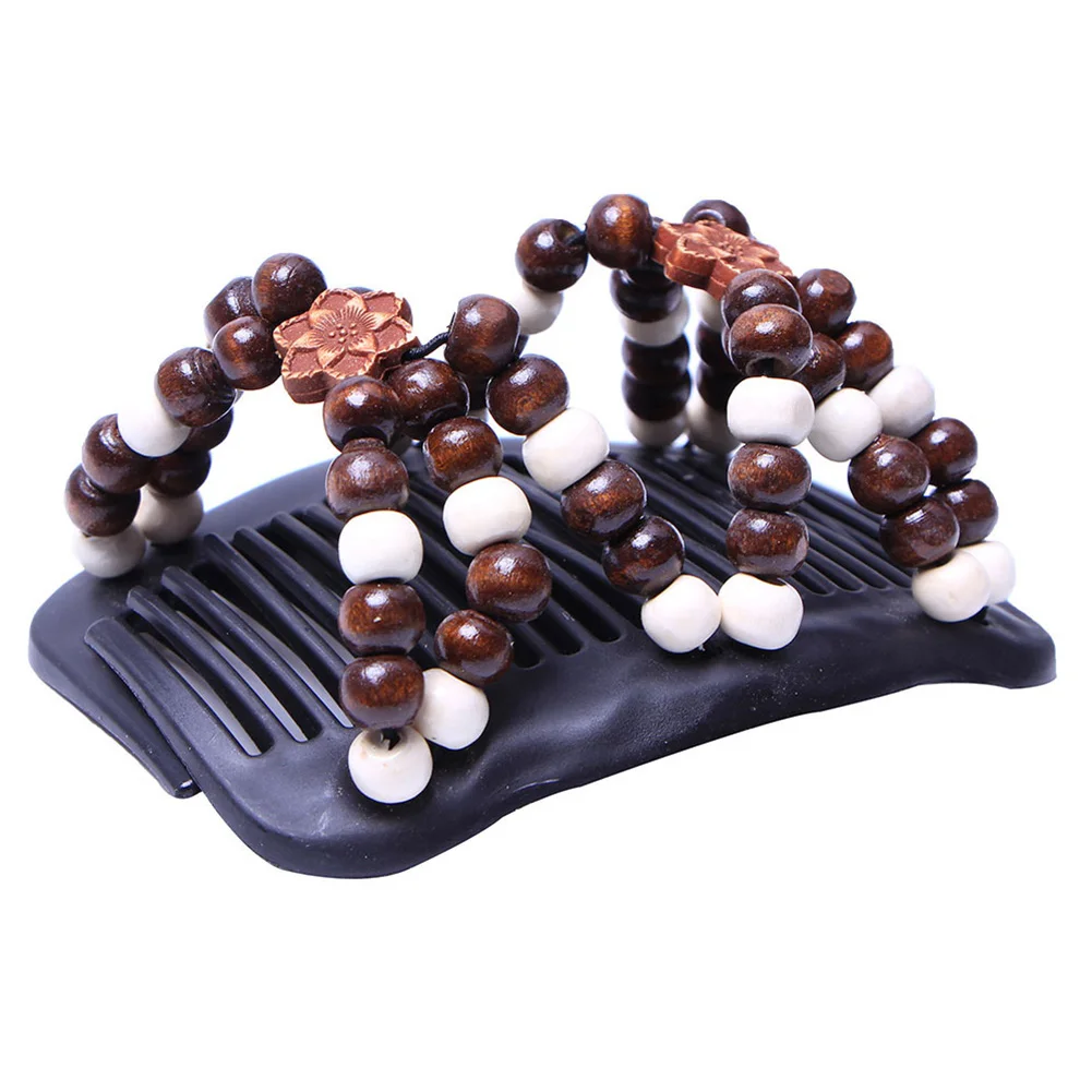 Double Beaded Hair Clip Combs Beads Elastic Hairpin Bun Maker Pins Easy Updo Styling MH88