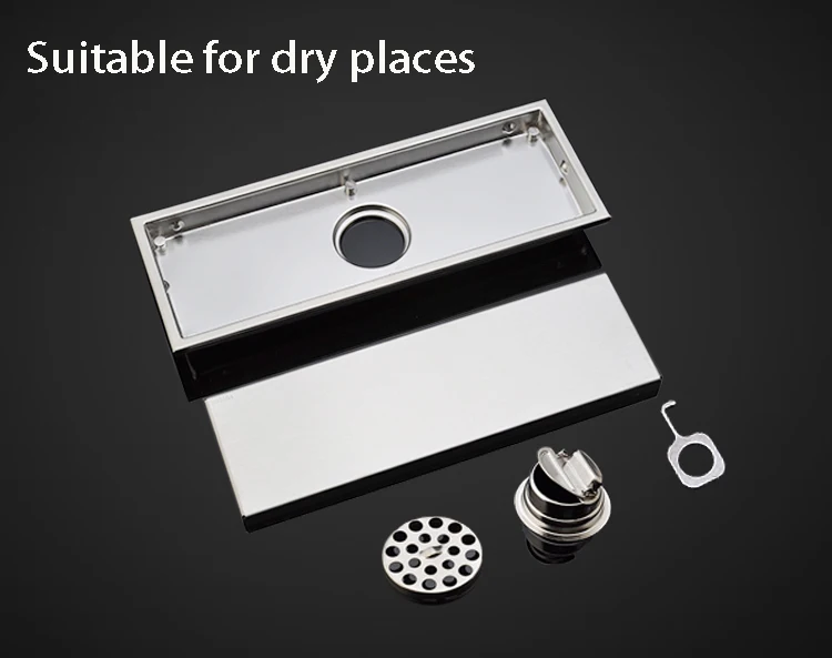 1 Набор напольных стоков из нержавеющей стали линейная фотоплитка вставка