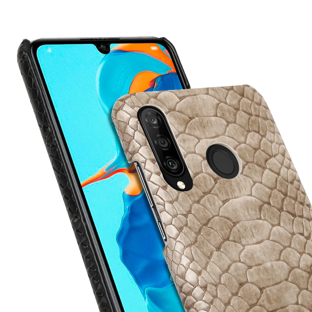 Высокое качество змеиная кожа чехол для huawei P20Lite Nova3E PC идеально подходит P30Lite Nova4E