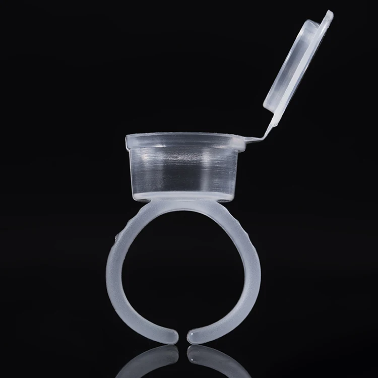 Tattoo Pigment Ink Ring Cup Holder With Lid Cover Cap for Eyelash Extend Glue Container Permanent Makeup Microblading | Красота и