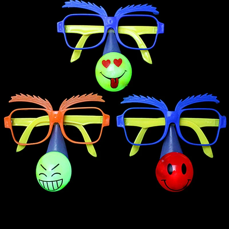 Забавные флэш-очки детские игрушки играющие светящиеся на носу светильник