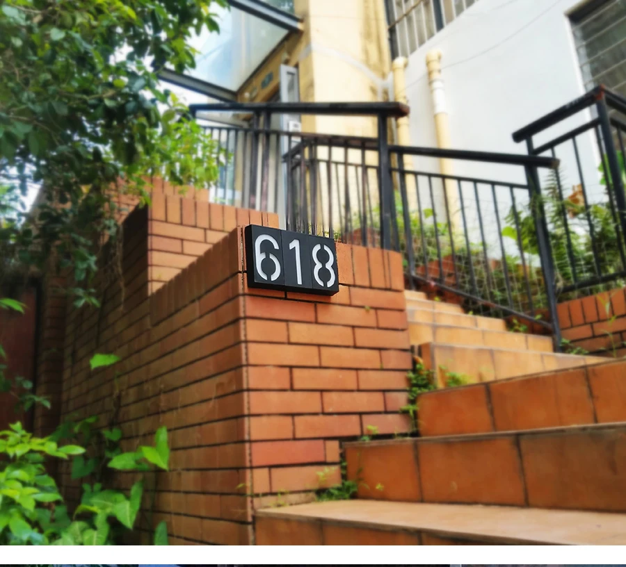 Солнечный адрес номерной знак лампа на солнечных батареях номер дома Doorplate лампы 6 светодиодный светильник s двери отеля цифровой солнечный светильник