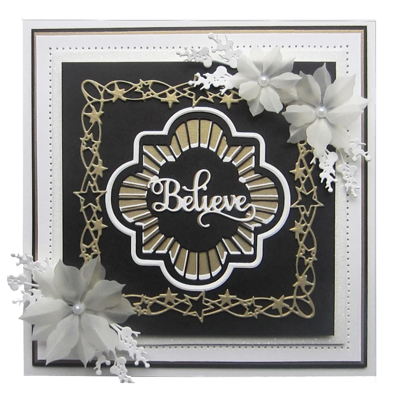 4pcs Flowers Leafs Shape Metal Cutting dies Scrapbooking Album Handcrafts Embossing DIY Paper card Making Models Stencils Tools